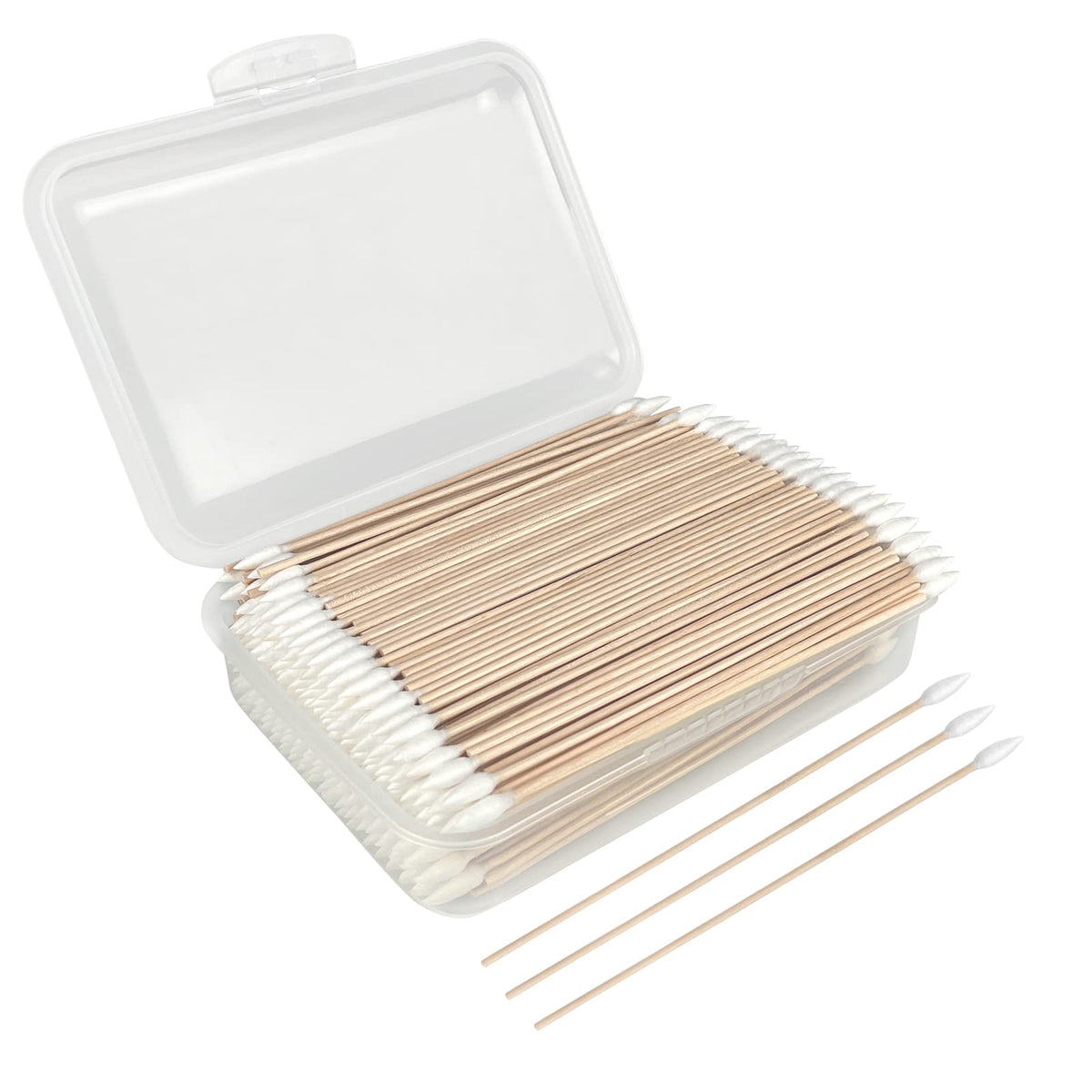 Eyxformula 6 Inch Pointed Cotton Swabs - 400 Ct Bamboo Applicators For Makeup & Cleaning