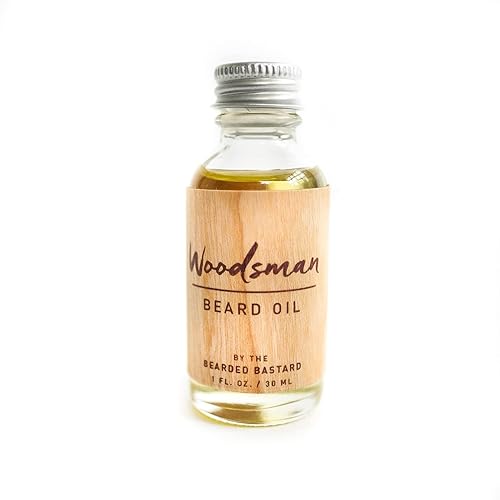 The Bearded Bastard Woodsman Beard Oil - Jojoba & Argan, Cedar Scent, 1 Oz For Soft Facial Hair