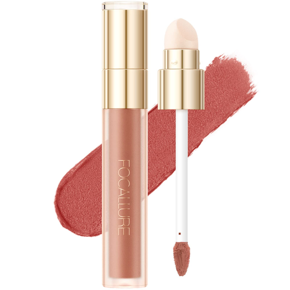 Focallure Misty Matte Liquid Lipstick With Sponge Brush, Waterproof Cheek & Lip Tint - 0.09 Oz