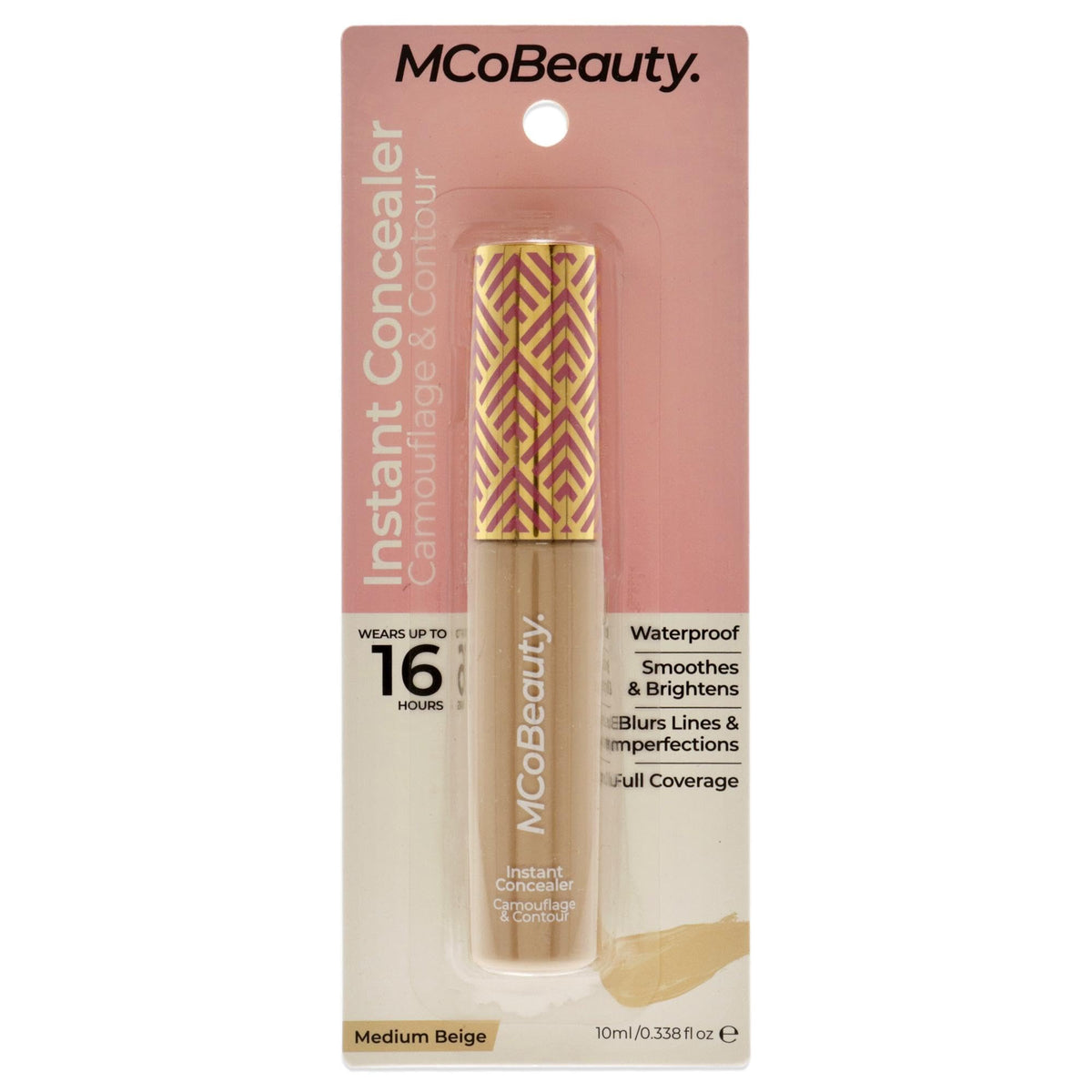 Mcobeauty Full Coverage Waterproof Concealer, Medium Beige, 0.3 Oz – Long-Wear Camouflage