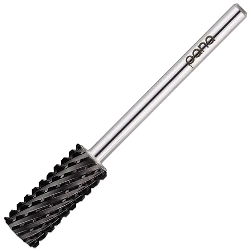 Beauticom Usa Pana Flat Top Nail Drill Bit - 3/32&quot; Shank, 2X Coarse, Dlc Black,