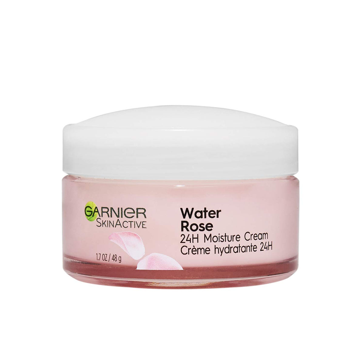 Garnier 24H Moisture Cream With Rose Water & Hyaluronic Acid, 1.7 Oz, Face Moisturizer