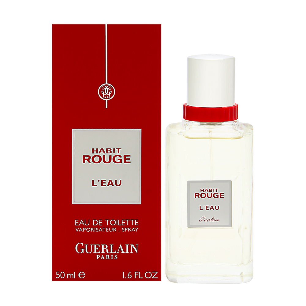 Guerlain Habit Rouge Eau de Toilette Spray for Women, 1.6 Ounce - Elegant Fragrance for Timeless Sophistication