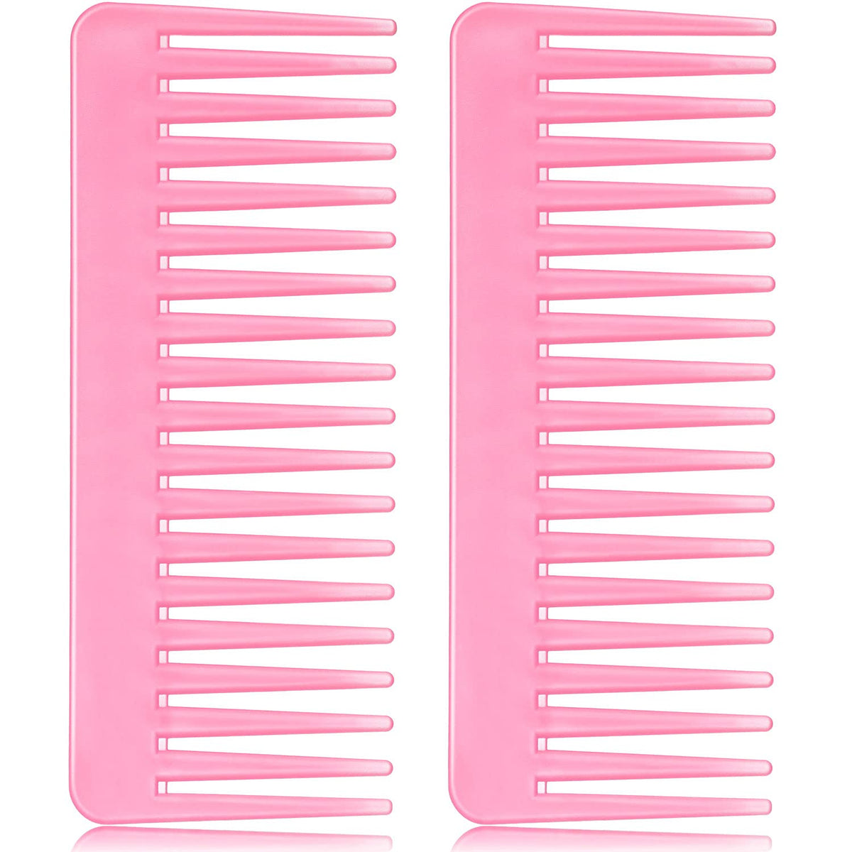 Patelai Large Pink Hair Detangling Comb - Wide Tooth For Curly & Wet Dry Hair