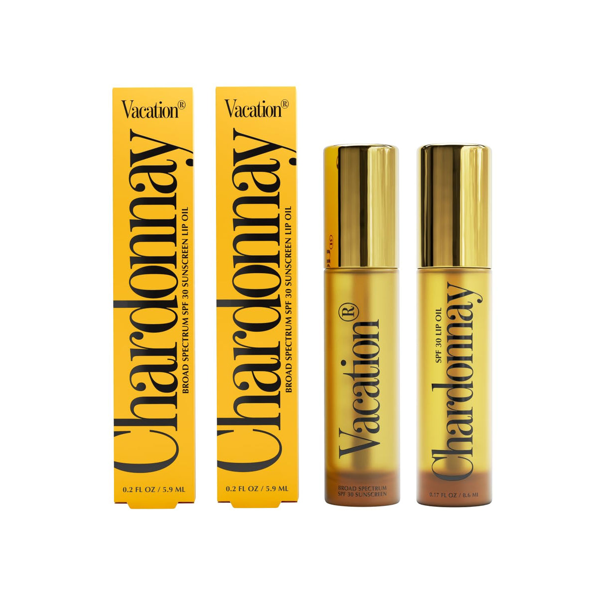 Vacation Lip Oil Spf 30 - Hydrating Caramel Vanilla Lip Gloss, Clear Non-Sticky Balm, 0.2 Fl Oz