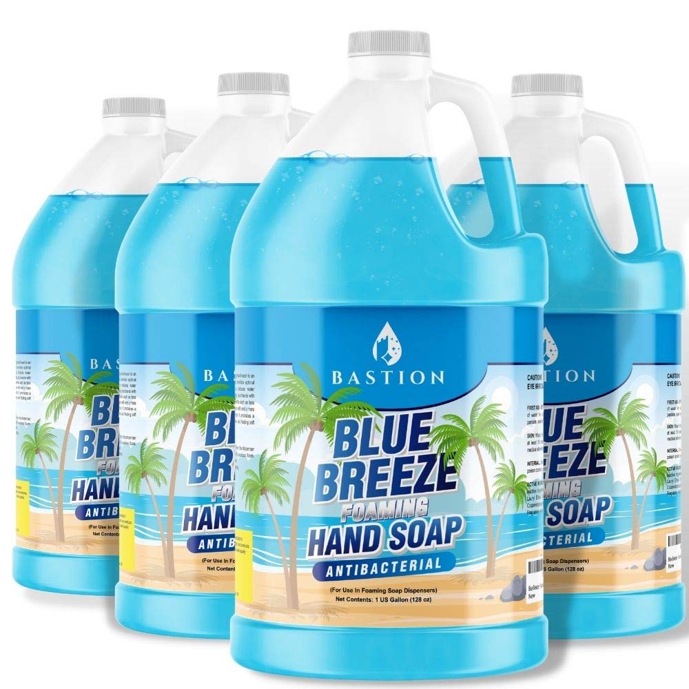 Bastion Blue Breeze Antimicrobial Hand Soap Refill, 4 Gallons, Refreshing Clean Scent