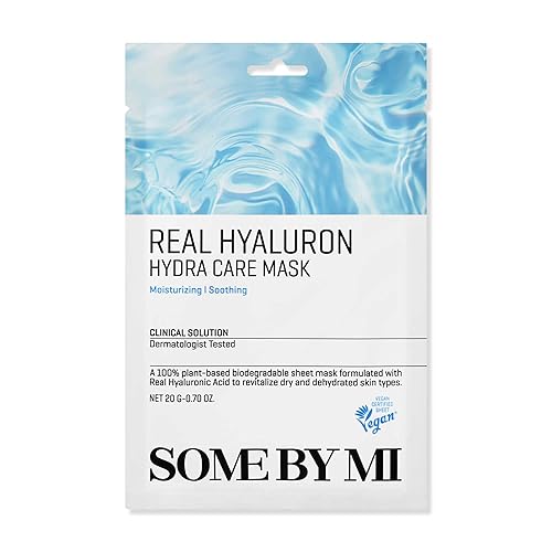 Some By Mi Real Hyaluron Hydra Care Mask - 10 Pack Vegan Korean Sheet Masks For Hydration