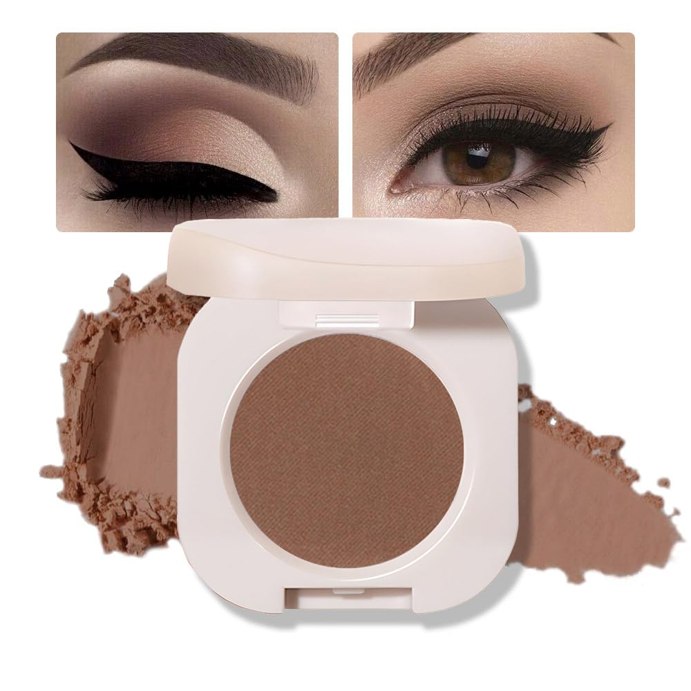 Cakaila Matte Nude Coffee Brown Eyeshadow - High Pigment, Longwear, Waterproof, Blendable