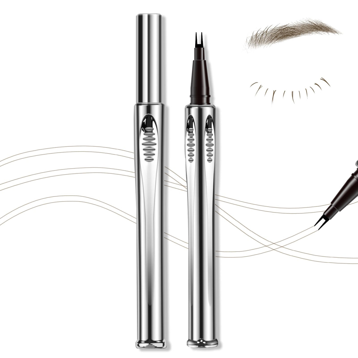 Hosaily Microblading Eyebrow Pen - Waterproof, Long Lasting, Light Brown, 0.56 Fl Oz