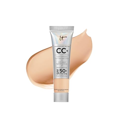 It Cosmetics Cc+ Cream Travel Size 0.4Oz - Light Medium, Full Coverage, Spf 50+, Hydrating