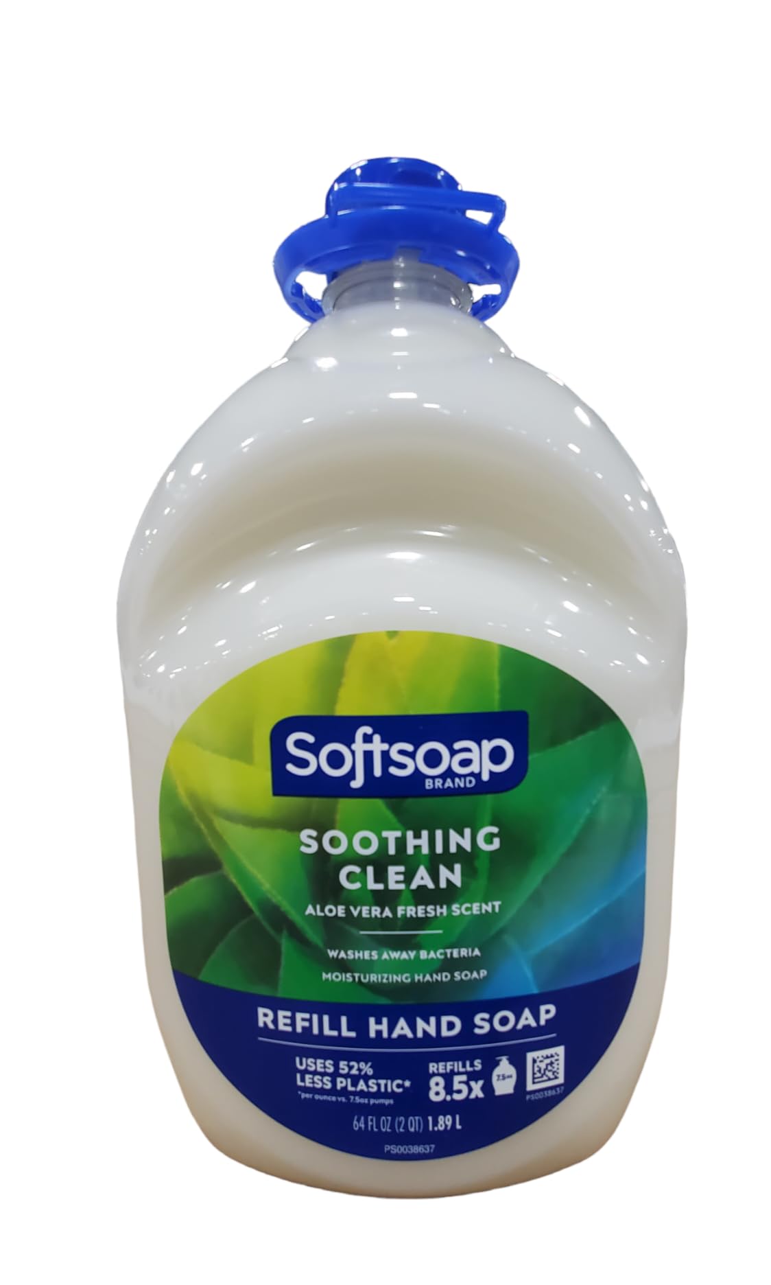 Softsoap Aloe Vera Moisturizing Hand Soap Refill, 64 Fl Oz - Gentle & Soothing Cleanser