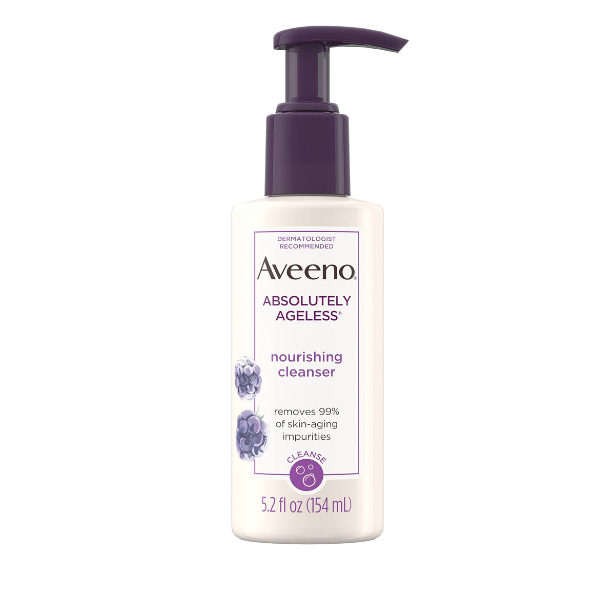 Aveeno Nourishing Daily Facial Cleanser With Antioxidant Blackberry Extract, 5.2 Fl Oz