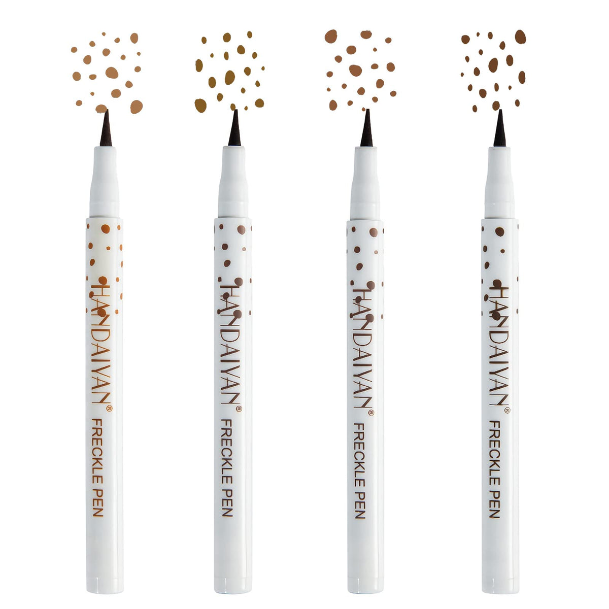 Sumeitang 4 Colors Freckle Pen Set - Waterproof Faux Freckle Makeup For Natural Sunkissed Skin