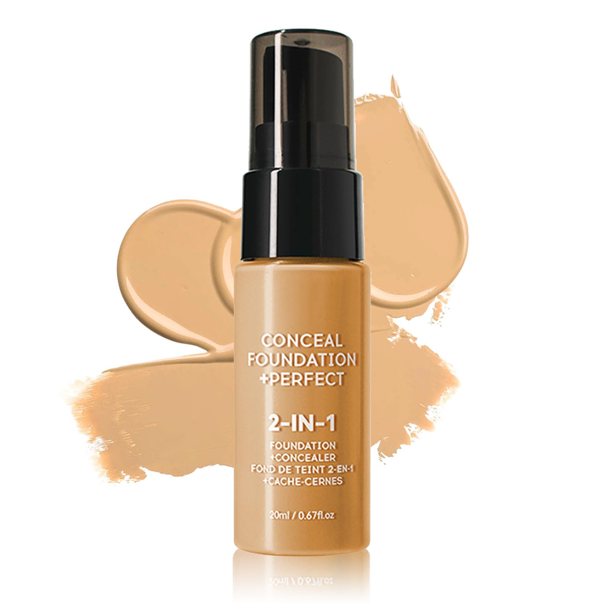 Qiufsse Full Coverage Concealer Foundation For Mature Skin - Oil Control, Waterproof, 03 Warm Ivory