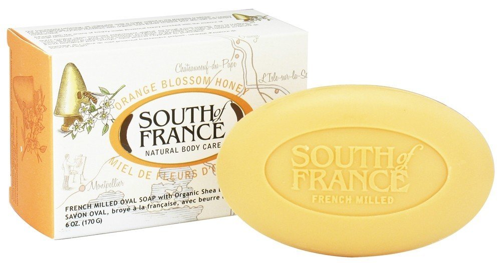 South Of France Everyday Detox Soap, Orange Blossom Honey, 6 Ounce Bar, Natural Cleanse