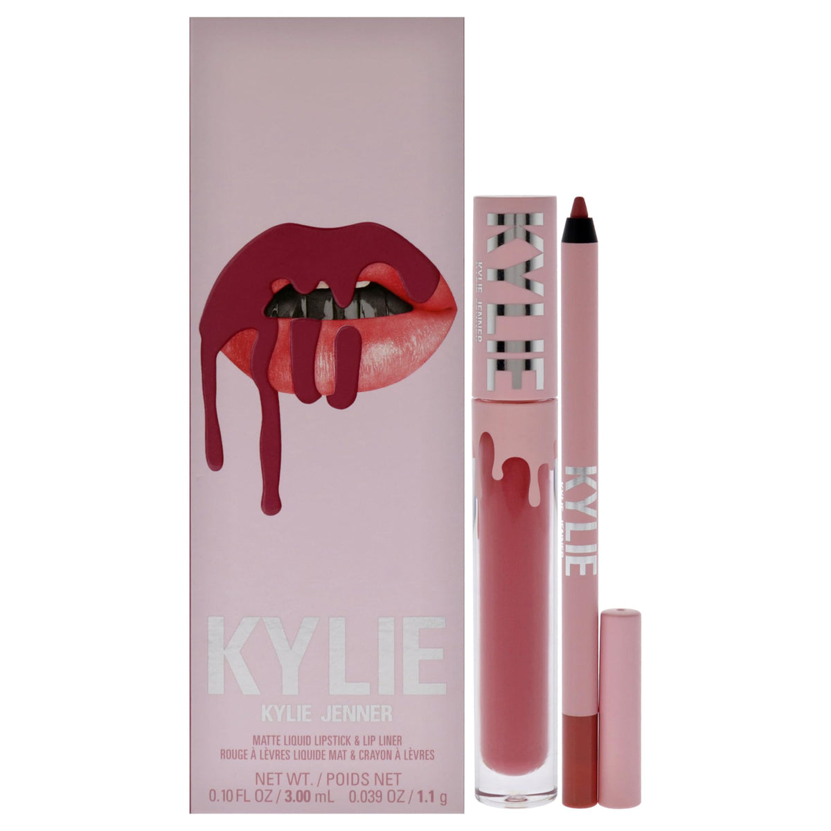 Kylie Cosmetics Matte Liquid Lipstick & Lip Liner Set - 302 Snow Way Bae, 2 Count