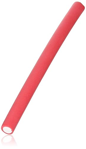 Diane 7 Inch Red Twist Flex Hair Rollers, 1/2 Inch, 6 Count - Plastic Styling Tools