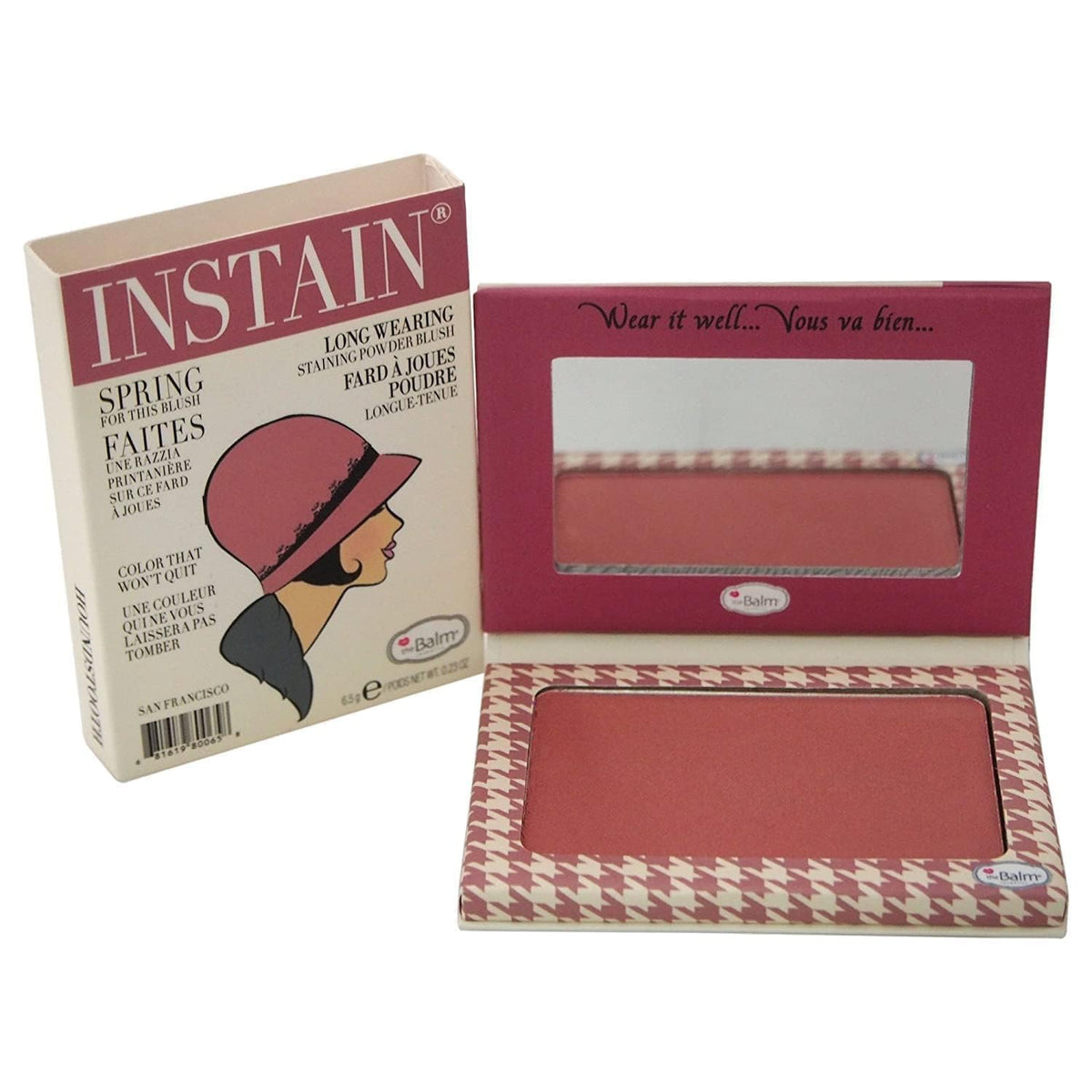 Thebalm Instain Houndstooth Make-Up Powder, 0.23 Oz - Long-Lasting Color & Easy Application