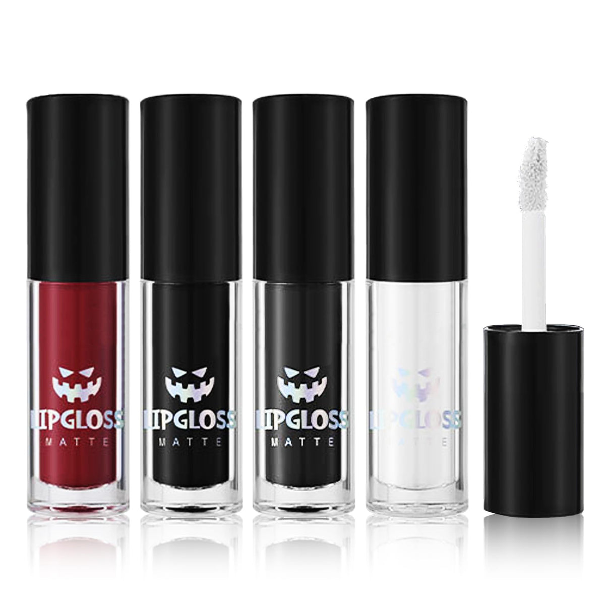 Awccxmym 4Pcs Waterproof Lipstick Eye Black Stick & Fake Blood Lip Gloss For Halloween Makeup