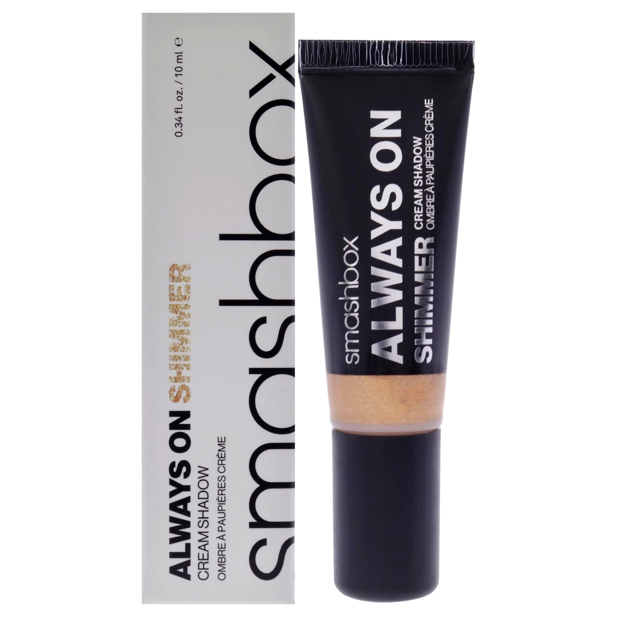 Smashbox Always On Shimmer Cream Eye Shadow - Gold, 0.34 Oz, Long-Lasting, Radiant Finish