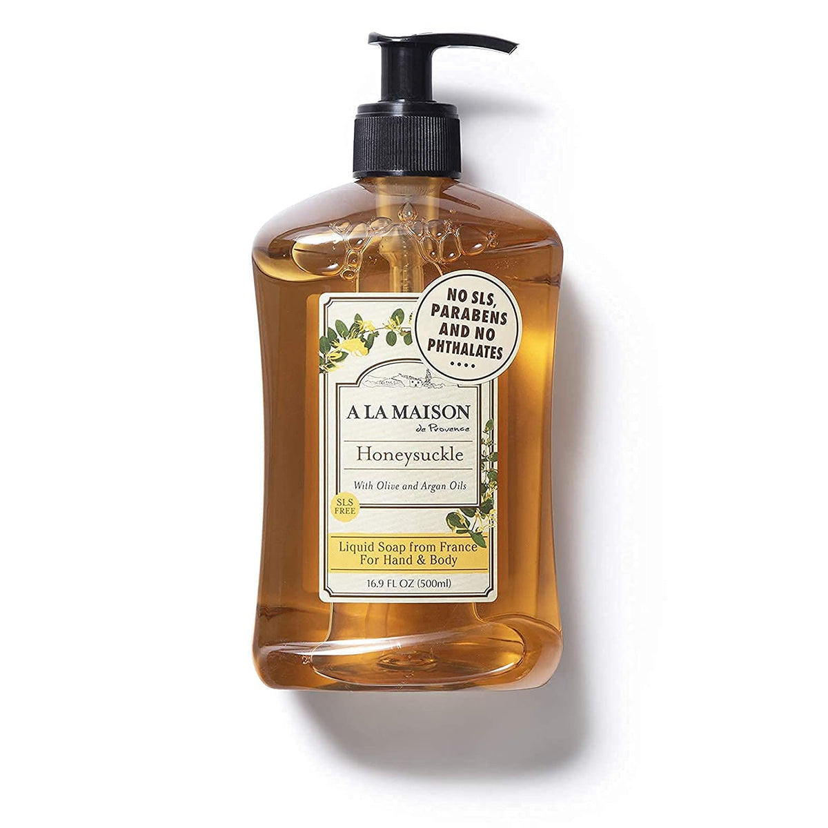 A La Maison Liquid Soap Honeysuckle, 16.9 Fl Oz - Natural Fragrance, Gentle Cleansing