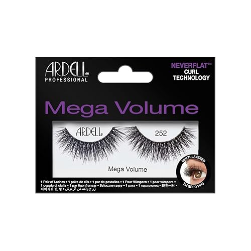 Ardell Mega Volume Lash 252 - Human Hair False Eyelashes, 1 Pair, Style 252