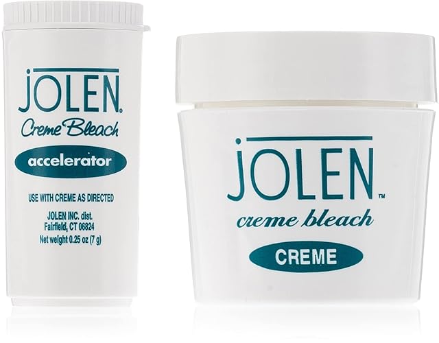 Jolen Creme Bleach 1 Oz - 2 Piece Set For Hair And Facial Bleaching, Gentle Formula