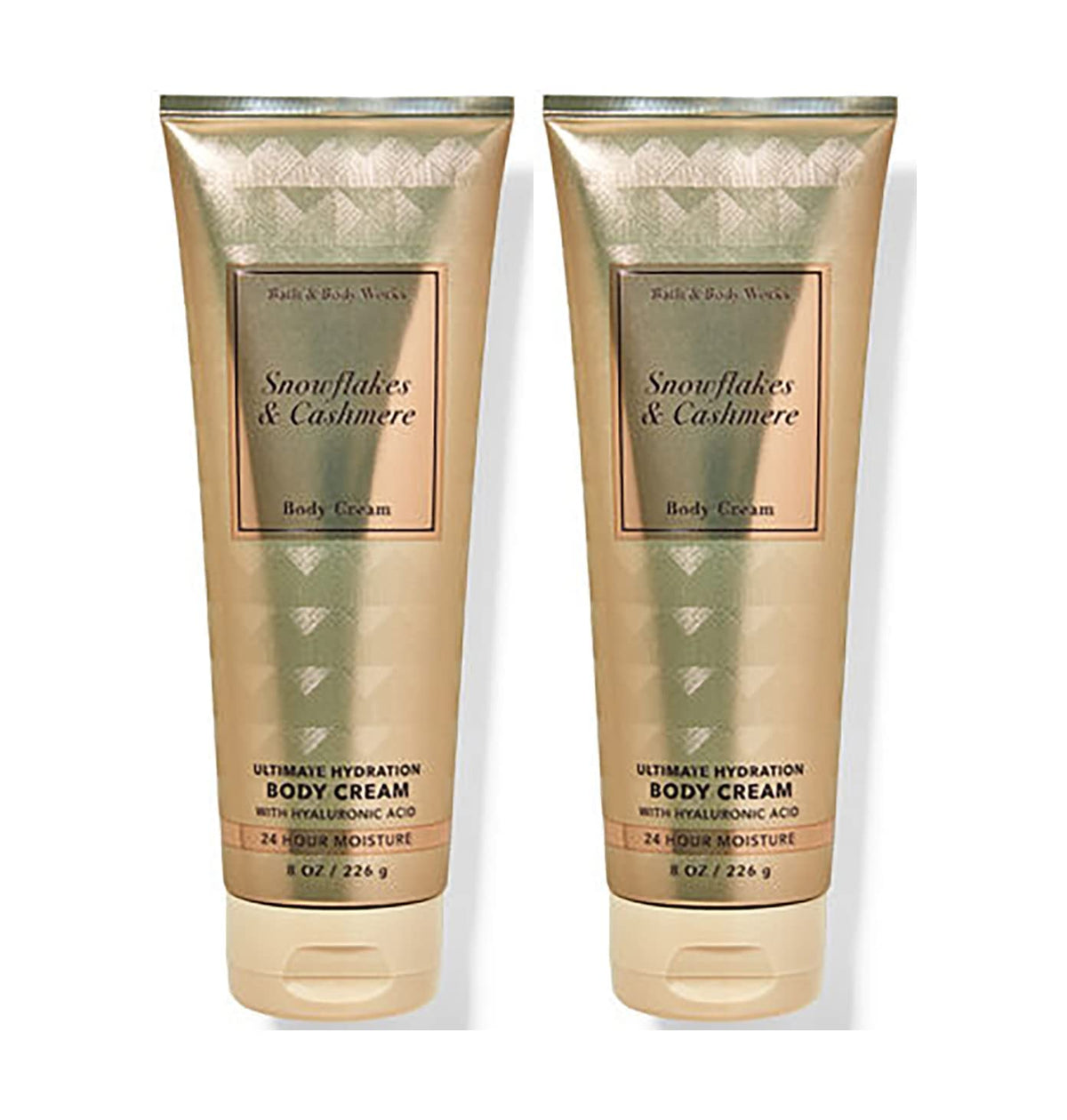 Bath & Body Works Snowflakes & Cashmere Ultra Shea Body Cream 2 Pack, 8 Oz