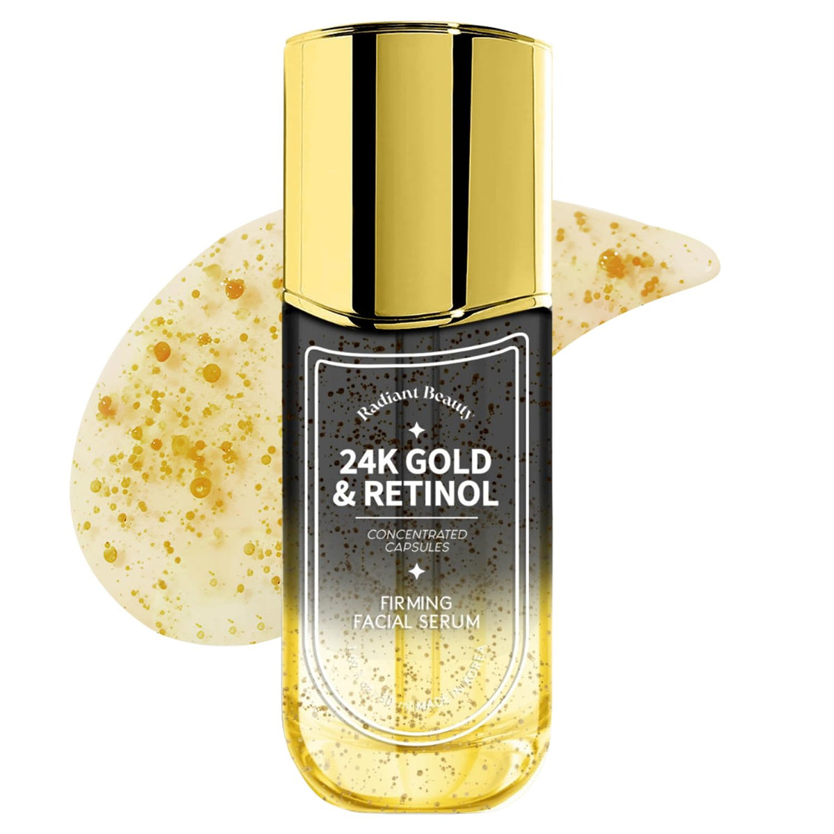 Radiant Beauty 24K Gold & Retinol Serum - Moisturizing, Reduces Dark Spots & Wrinkles - 1.69