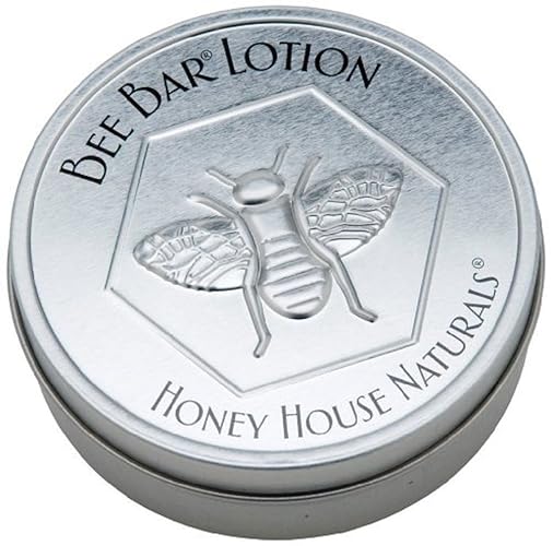 Honey House Naturals Solid Lotion Bee Bar, Unscented 2 Oz In Silver Tin Case