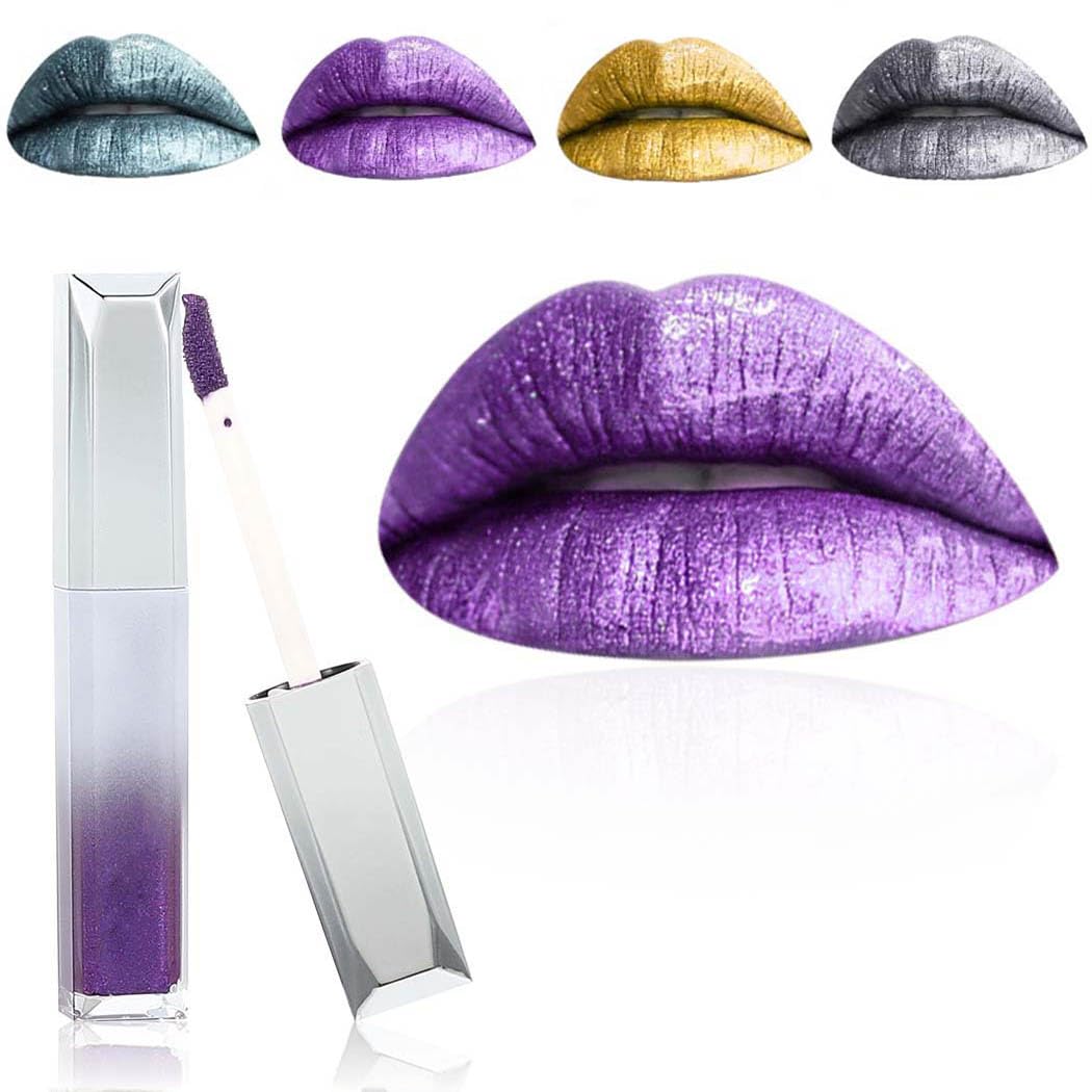 Kilshye Purple 3 Glitter Matte Liquid Lipstick - High Pigment, Long Lasting, Waterproof, 0.83 Oz