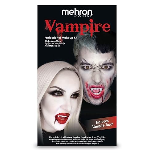 Mehron Makeup Premium Vampire Character Kit - Complete Halloween & Cosplay Makeup Set