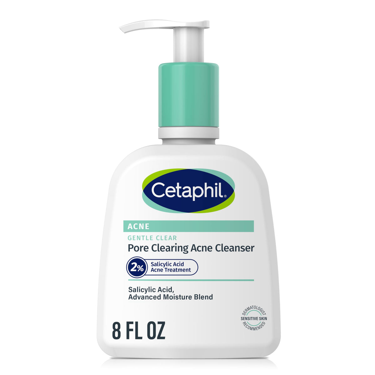 Cetaphil Gentle Clear Pore Clearing Acne Cleanser, 2% Salicylic Acid, 8 Fl Oz Pump