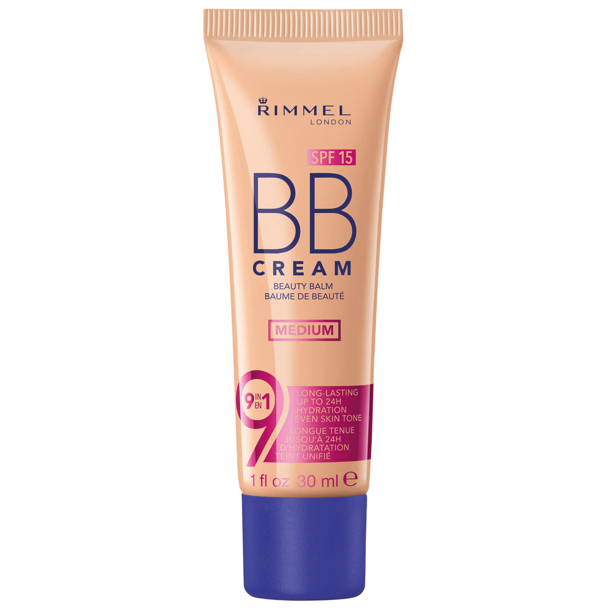 Rimmel London Bb Cream 9-In-1, Lightweight Brightening Spf 15, Medium, 30 Ml