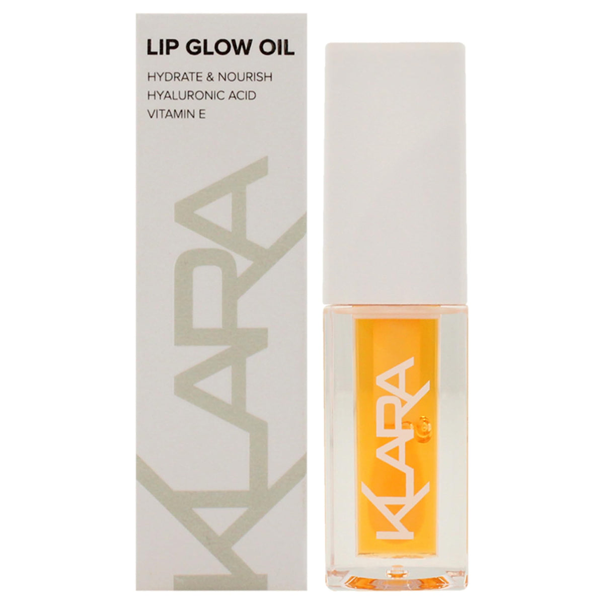 Klara Cosmetics Lip Glow Oil - Hydrating Glossy Lip Oil With Hyaluronic Acid - Coconut, 0.2 Oz