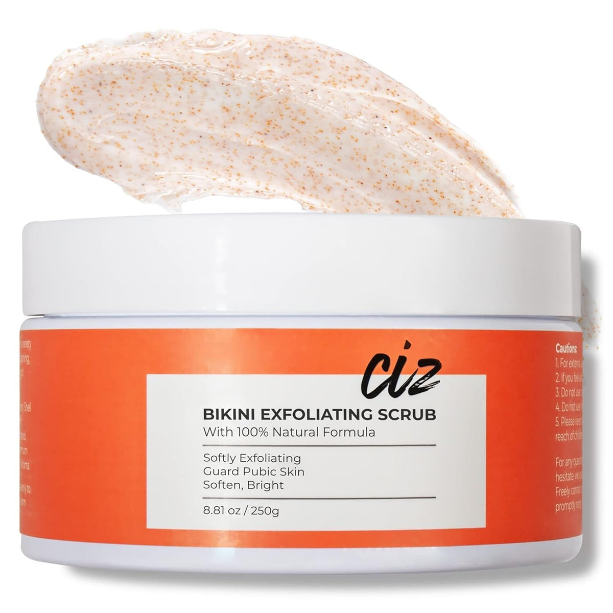 Ciz Bikini Area Exfoliator Scrub - Ingrown Hair & Razor Bump Treatment, Sugar Scrub For Women