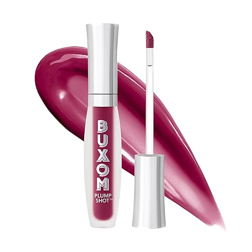 Buxom Plump Shot Lip Serum - Collagen-Infused Gloss With Peptides & Hyaluronic Acid, Plum Power