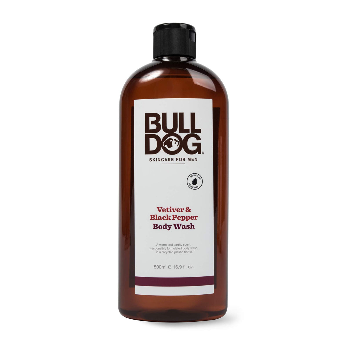 Bulldog Mens Skincare Body Wash Vetiver & Black Pepper - 16.9 Fl Oz - Grooming Essentials