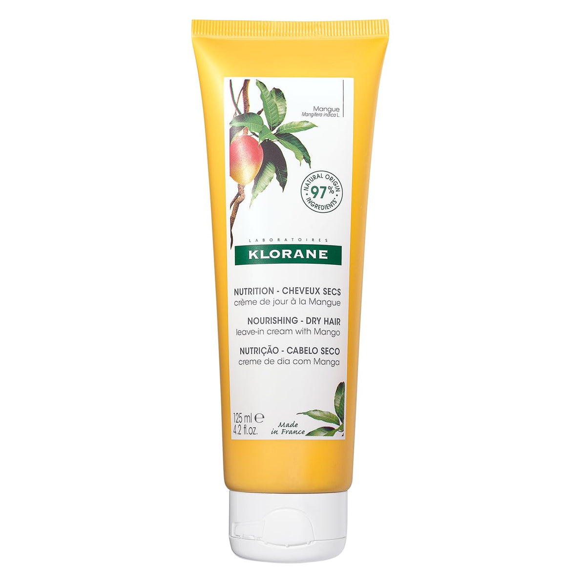 Klorane Nourishing Leave-In Cream With Mango Butter, 4.2 Oz - Moisturizes & Hydrates Dry Hair