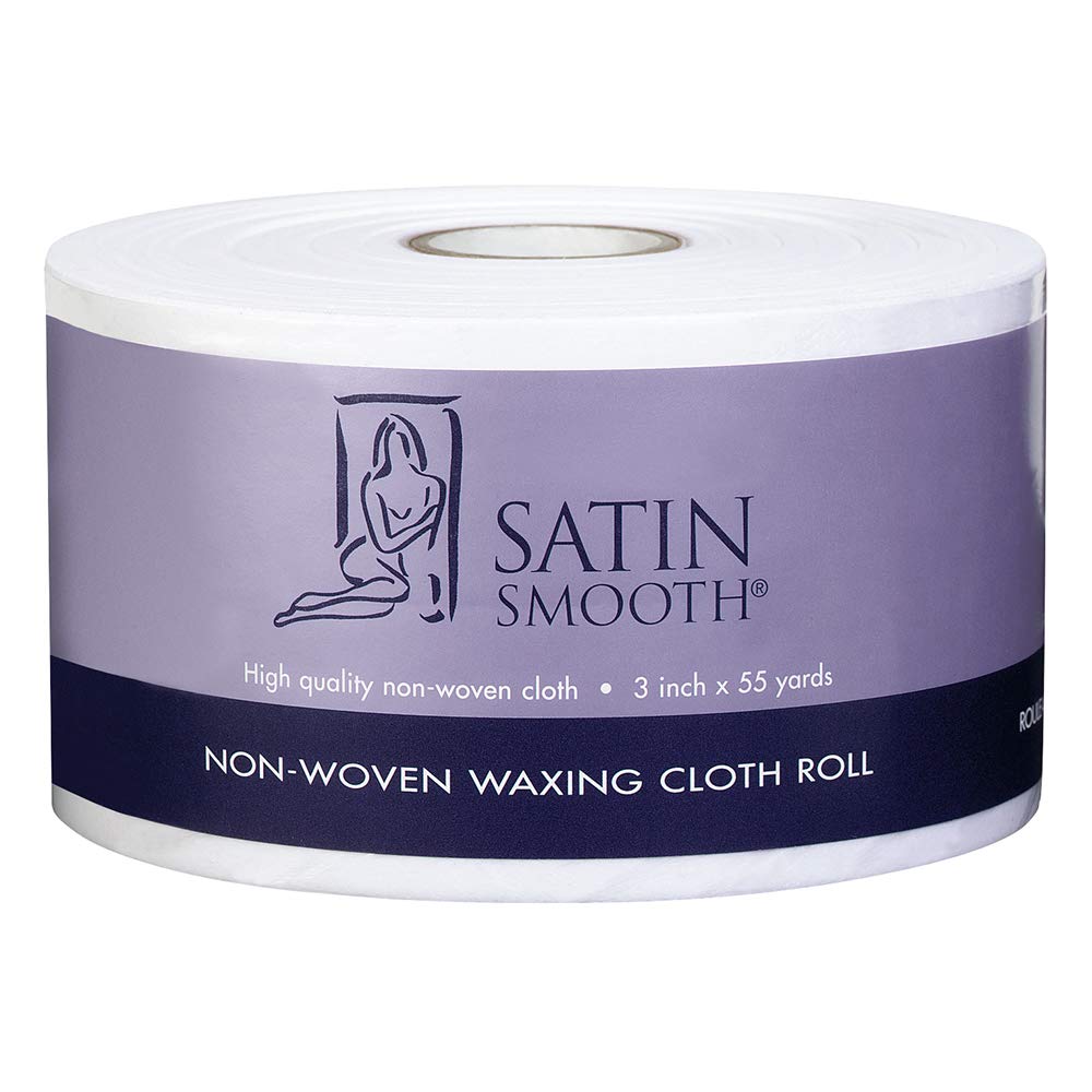 Satin Smooth NonWoven Waxing Cloth Roll for Hair Removal  3 in x 55 yards