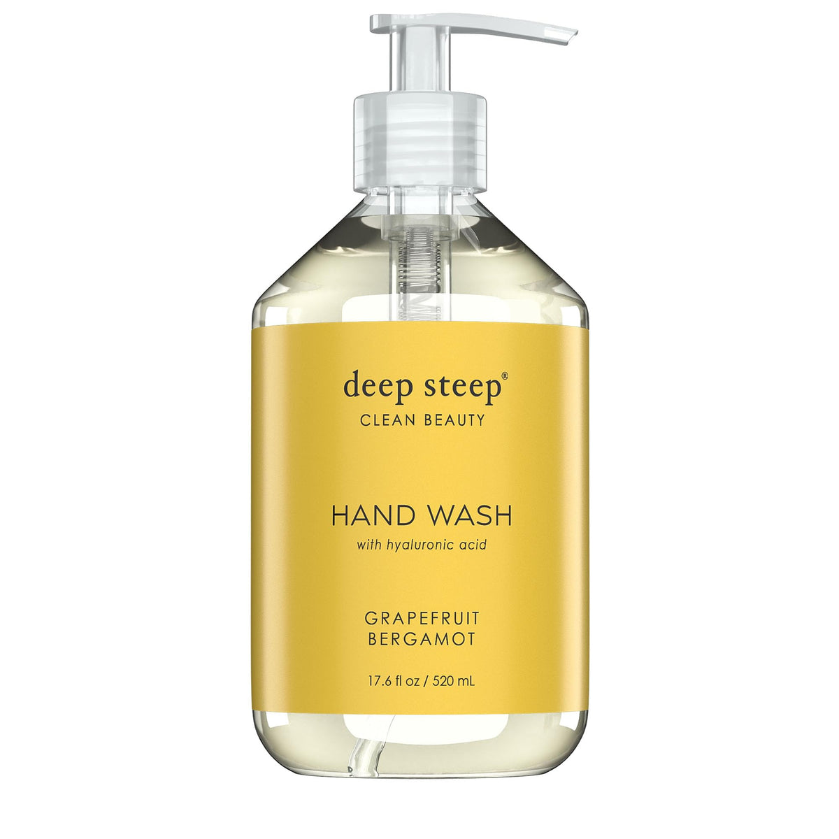 Deep Steep Grapefruit Bergamot Liquid Hand Wash, 17.6 Fl Oz – Gentle & Refreshing Cleanser