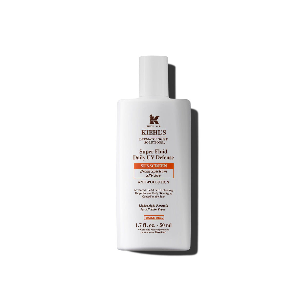 Kiehl'S Super Fluid Uv Defense Sunscreen Spf 50+, Lightweight, Non-Comedogenic, 1.7 Fl Oz