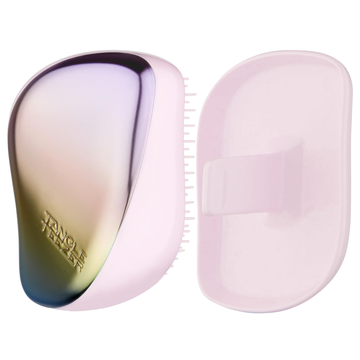 Tangle Teezer Compact Styler Detangling Hairbrush - Pearlescent Matte Chrome, 1 Count