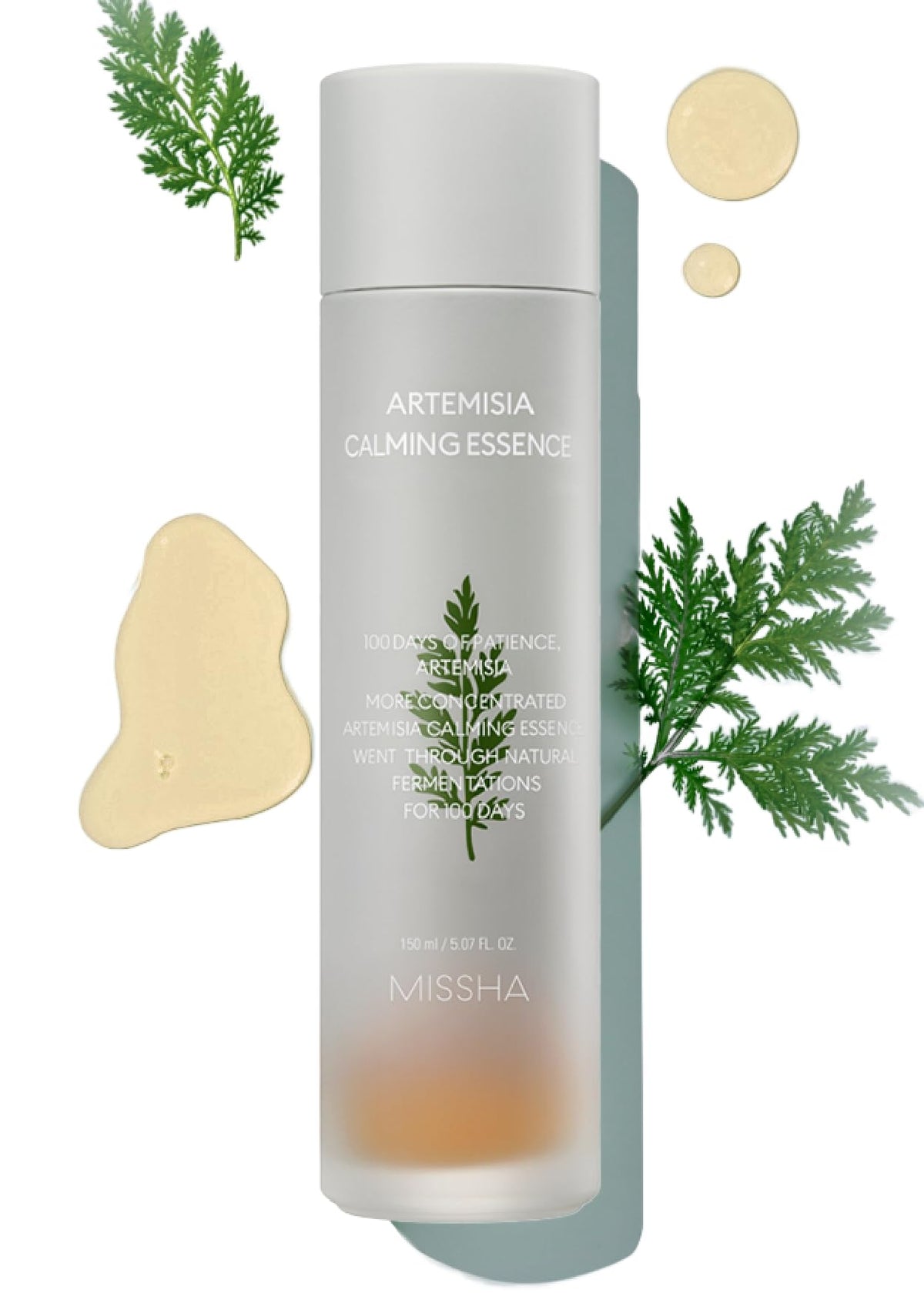 Missha Artemisia Calming Essence 150Ml - Soothing Toner For Sensitive Skin, 100% Mugwort Extract