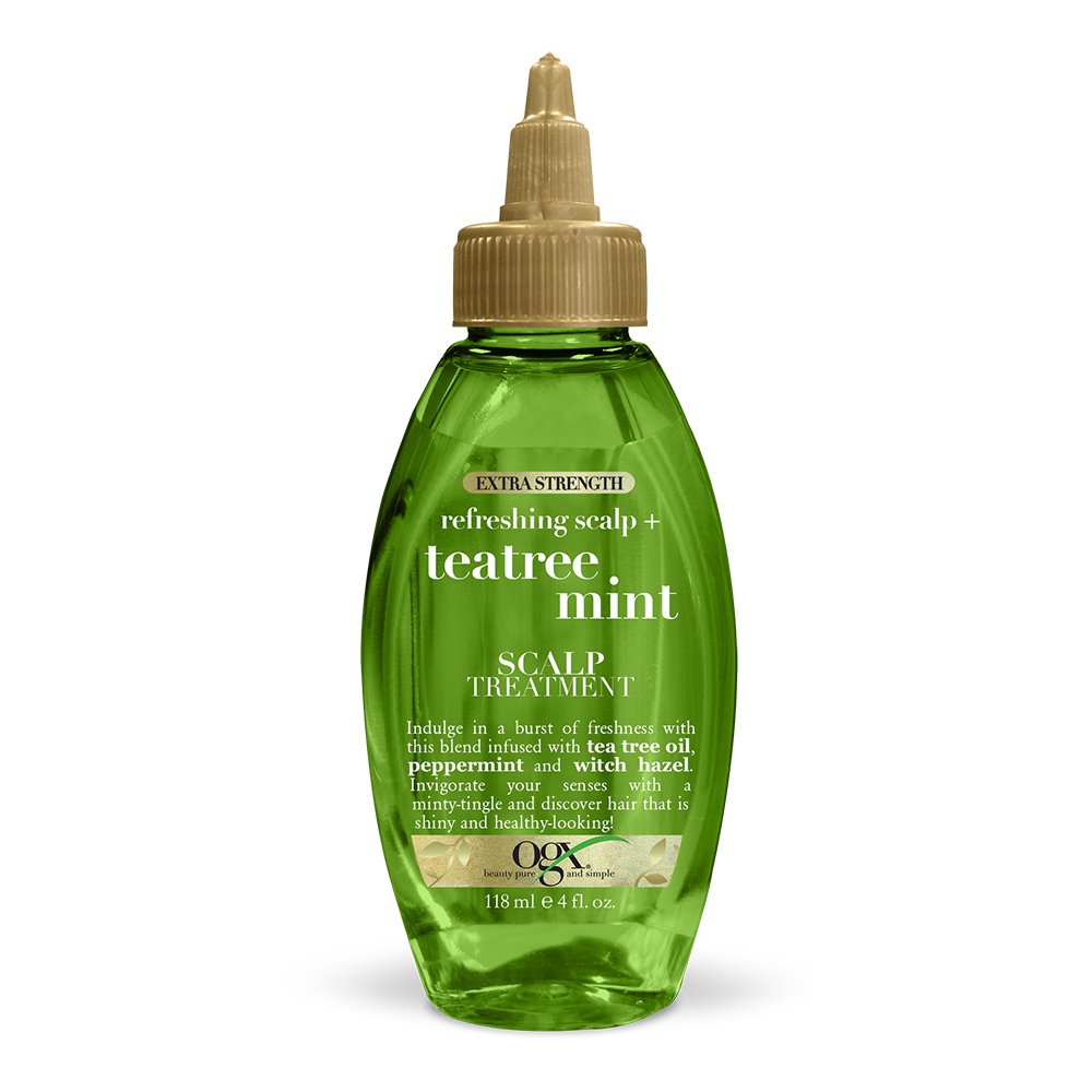 Ogx Teatree Mint Dry Scalp Treatment, 4 Fl Oz - Paraben & Sulfate Free, Scalp Buil