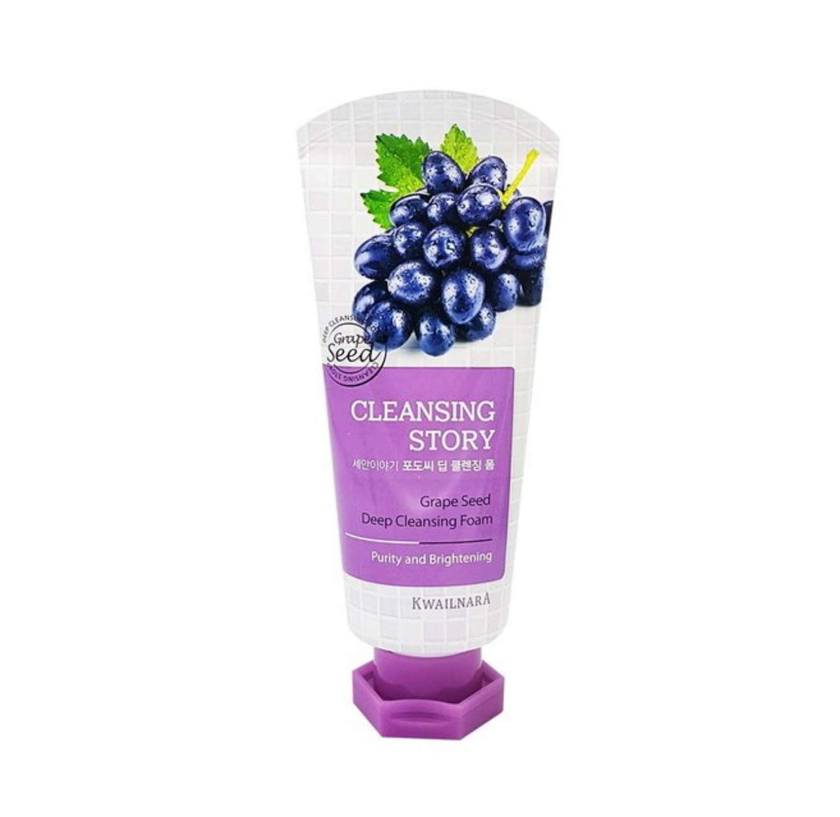 Kwailnara Grape Seed Deep Cleansing Foam Cleanser, 120Ml - Refreshing Facial Wash