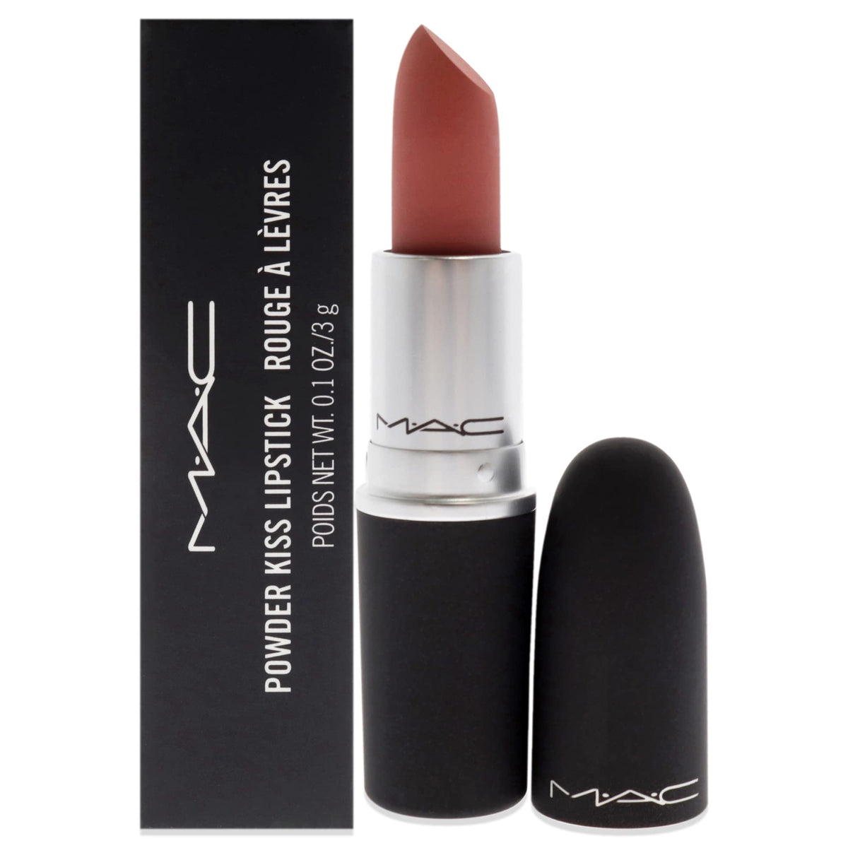 MAC Powder Kiss Lipstick 314 Mull It Over - 0.1 oz Moisturizing Lip Color for Women