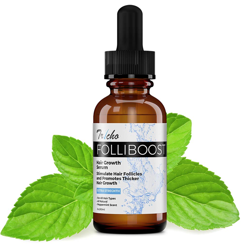 Folliboost Hair Growth Serum - Biotin & Peppermint Oil For Thicker, Fuller Hair - 2Oz