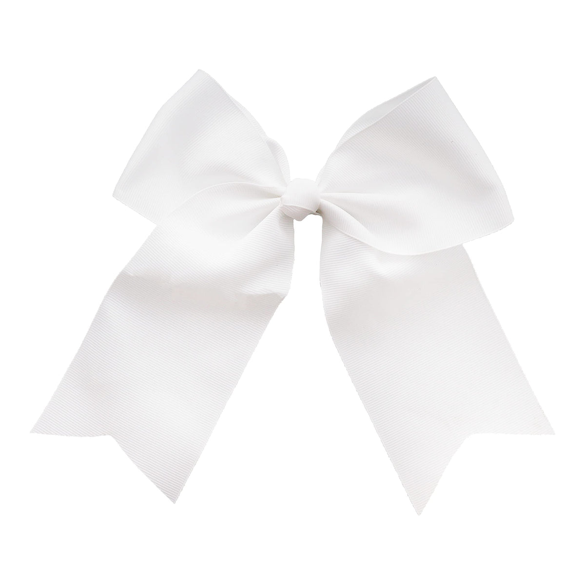 Motique Accessories White Jumbo Bow Clip with Tails - Metal, 1 Count