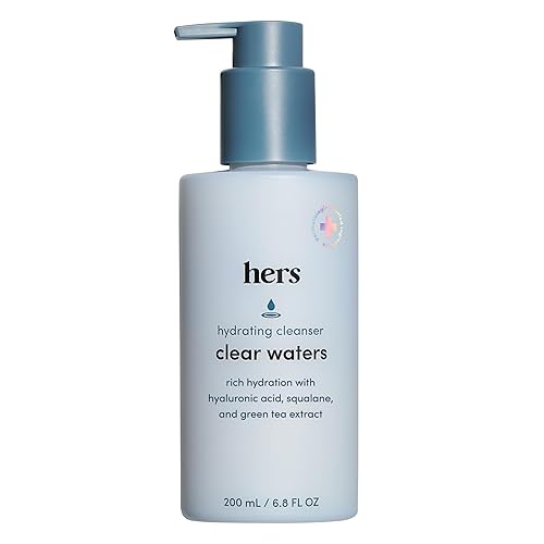 Hims & Hers Clear Waters Hydrating Cleanser - Squalane Face Wash With Hyaluronic Acid, 6.8 Fl Oz